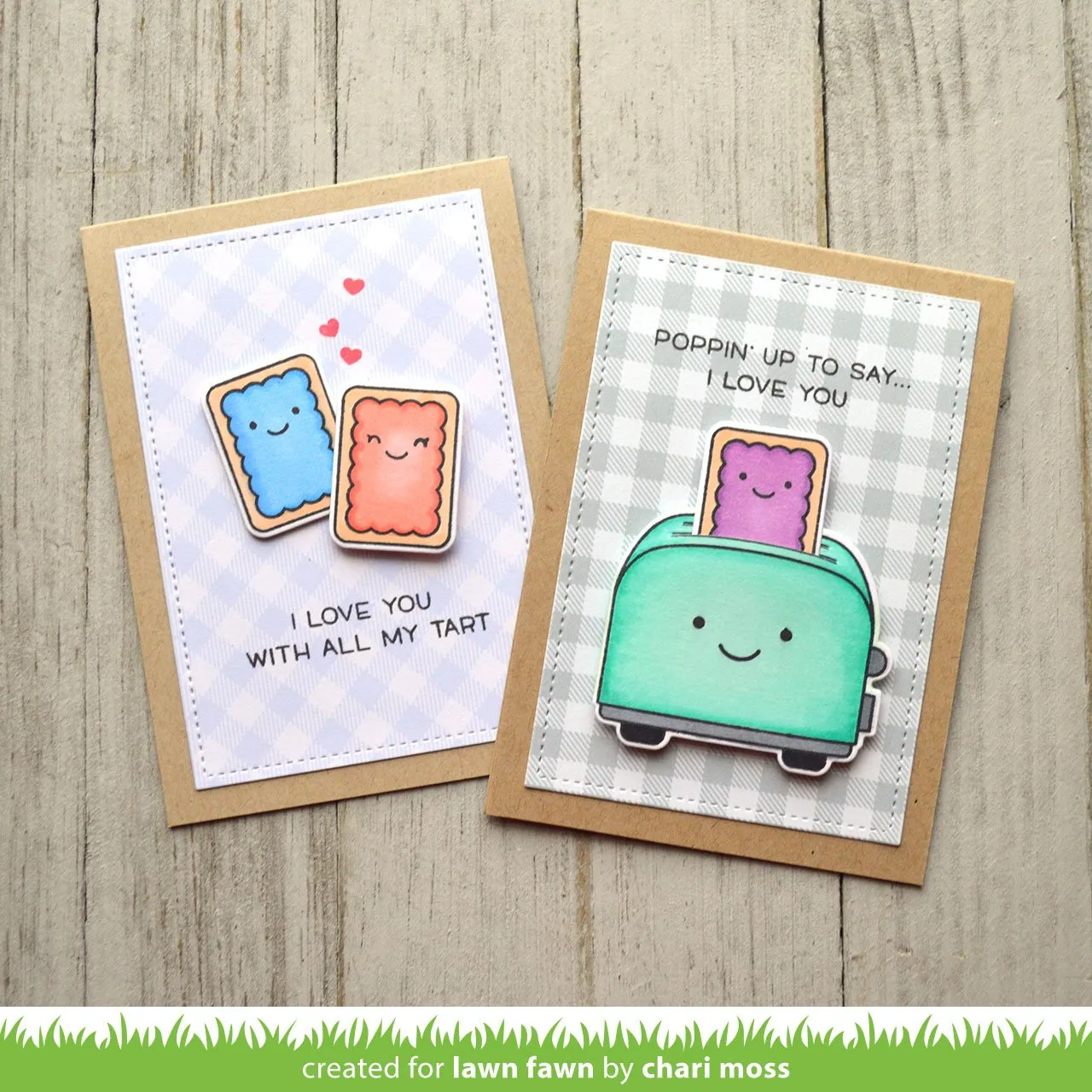 Lawn Fawn Let's Toast Stempelset Toast Toaster