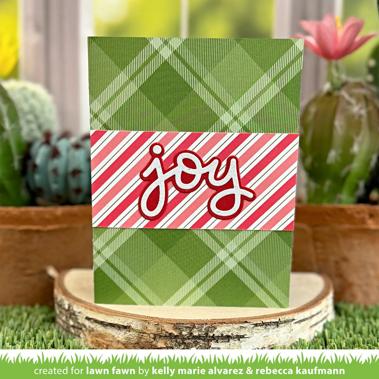 Lawn Fawn Scripty Joy Outline Add-On Stanze Schriftzug