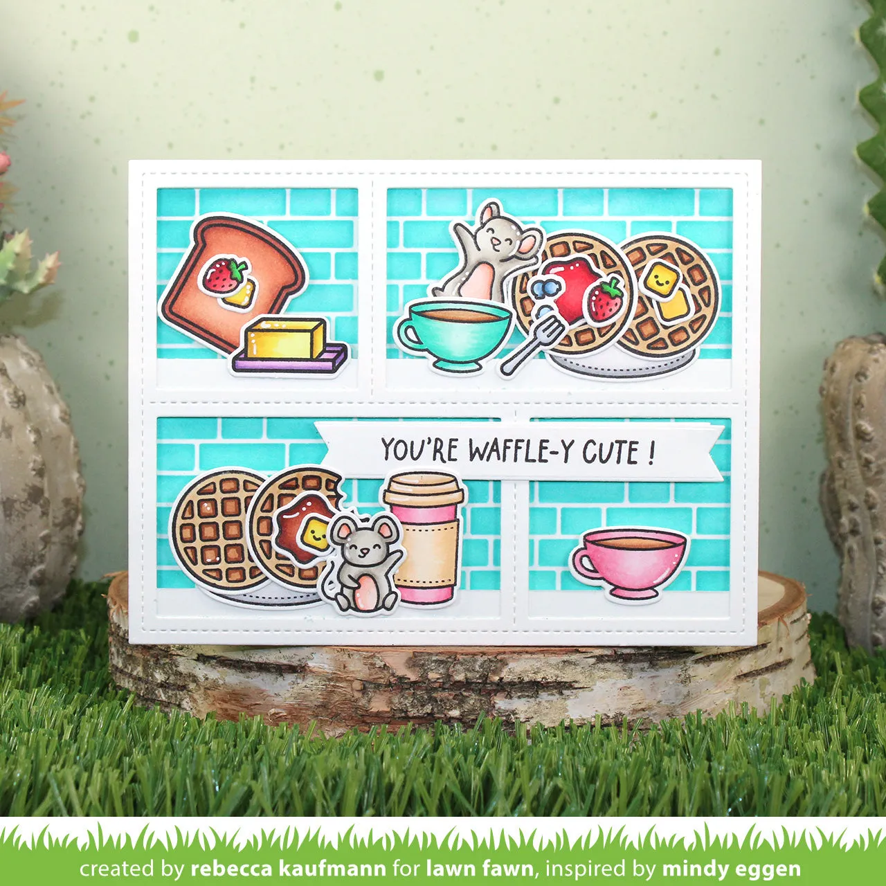 Lawn Fawn A Waffle Lot Stempelset Waffel