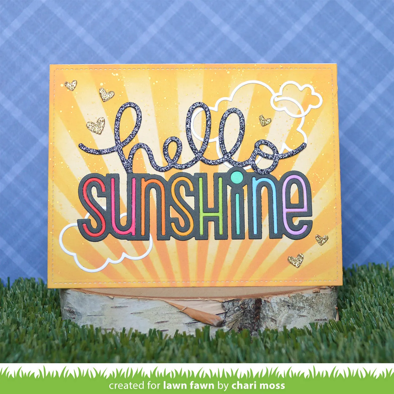 Lawn Fawn Giant Hello Sunshine Stanzschablone