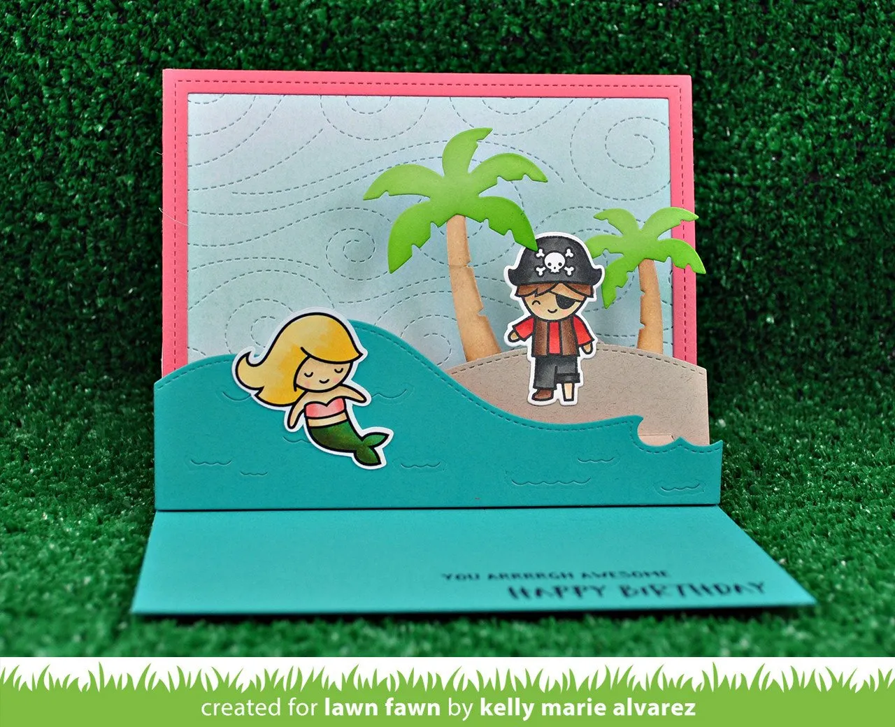 Lawn Fawn Lawn Cuts Stitched Windy Backdrop Stanze