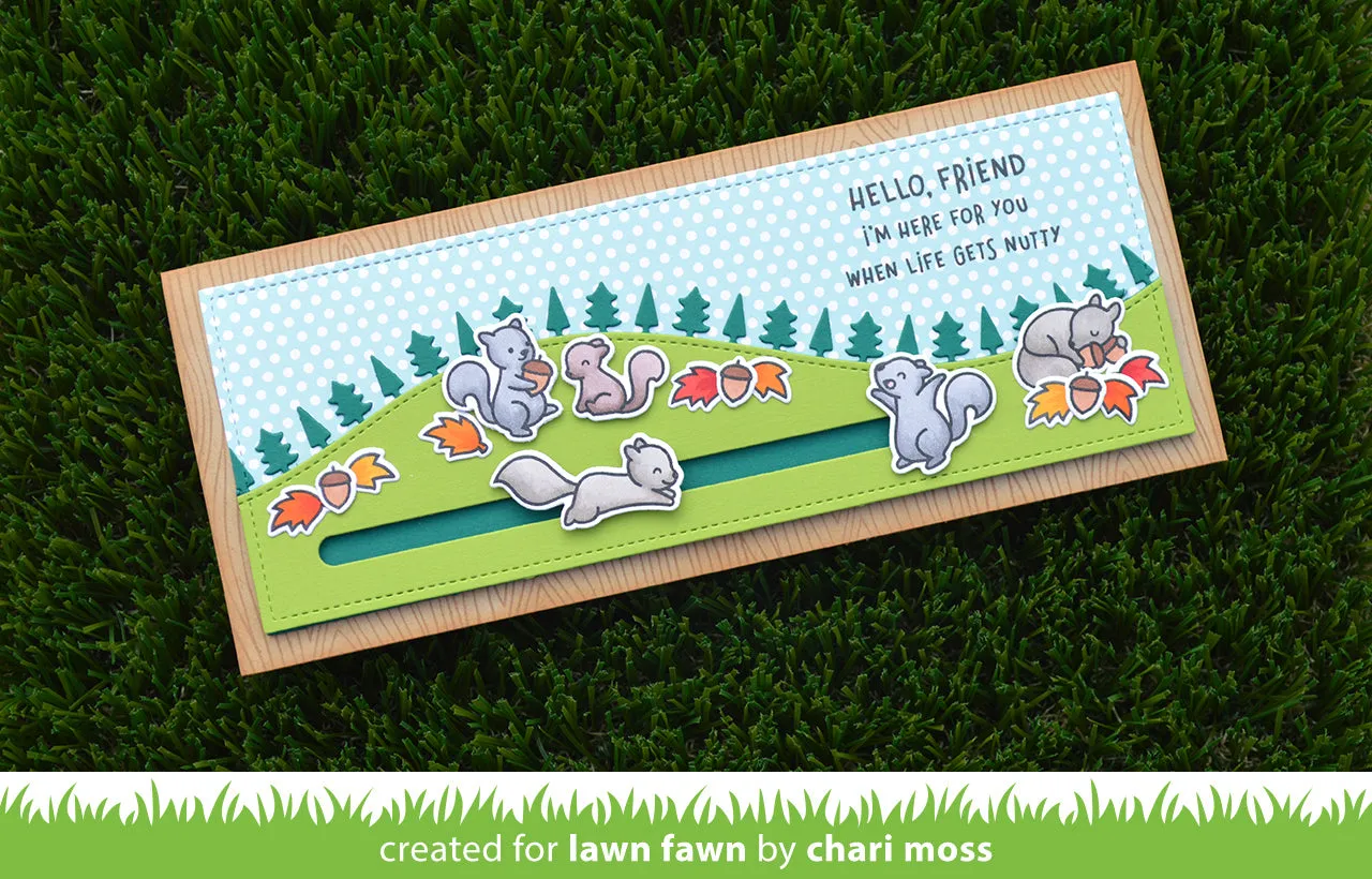 Lawn Fawn Slimline Forest Border Stanze Wald 22,9 cm