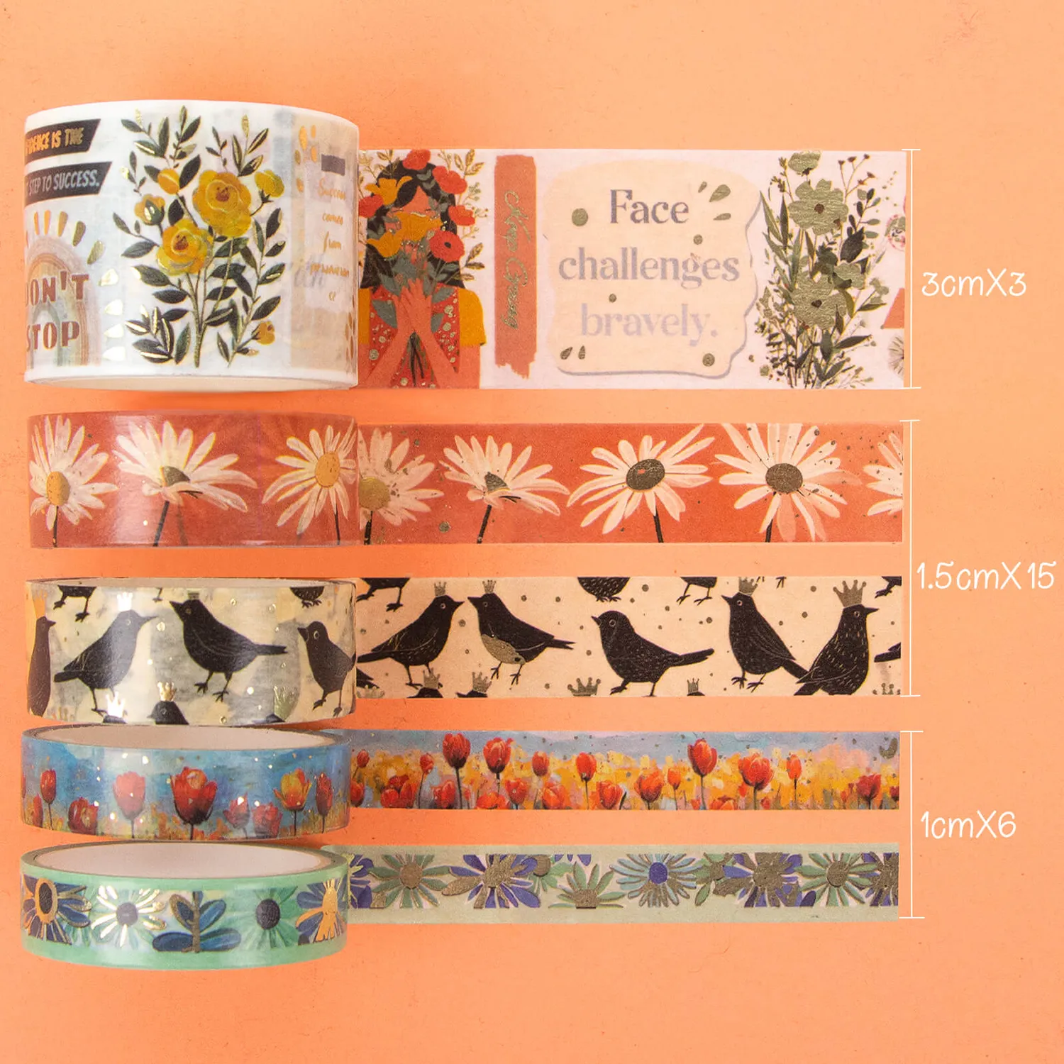 Ieebee Mother Daughter Washi Tape Set 24 Rollen Herz Liebe
