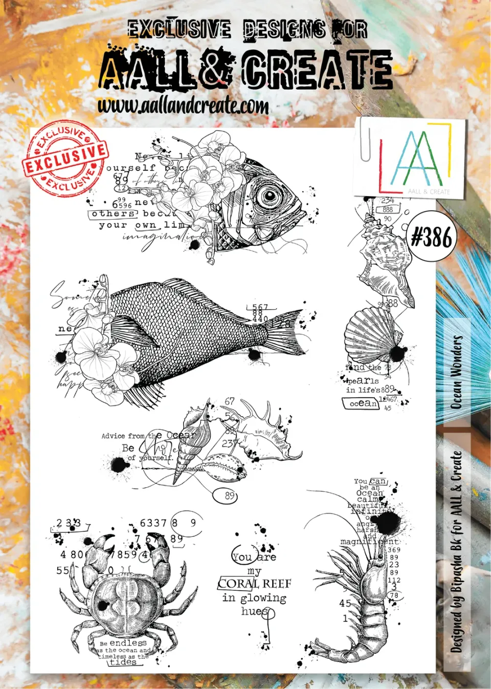 AALL and Create 386 Ocean Wonders Stempel A4 Meer  big