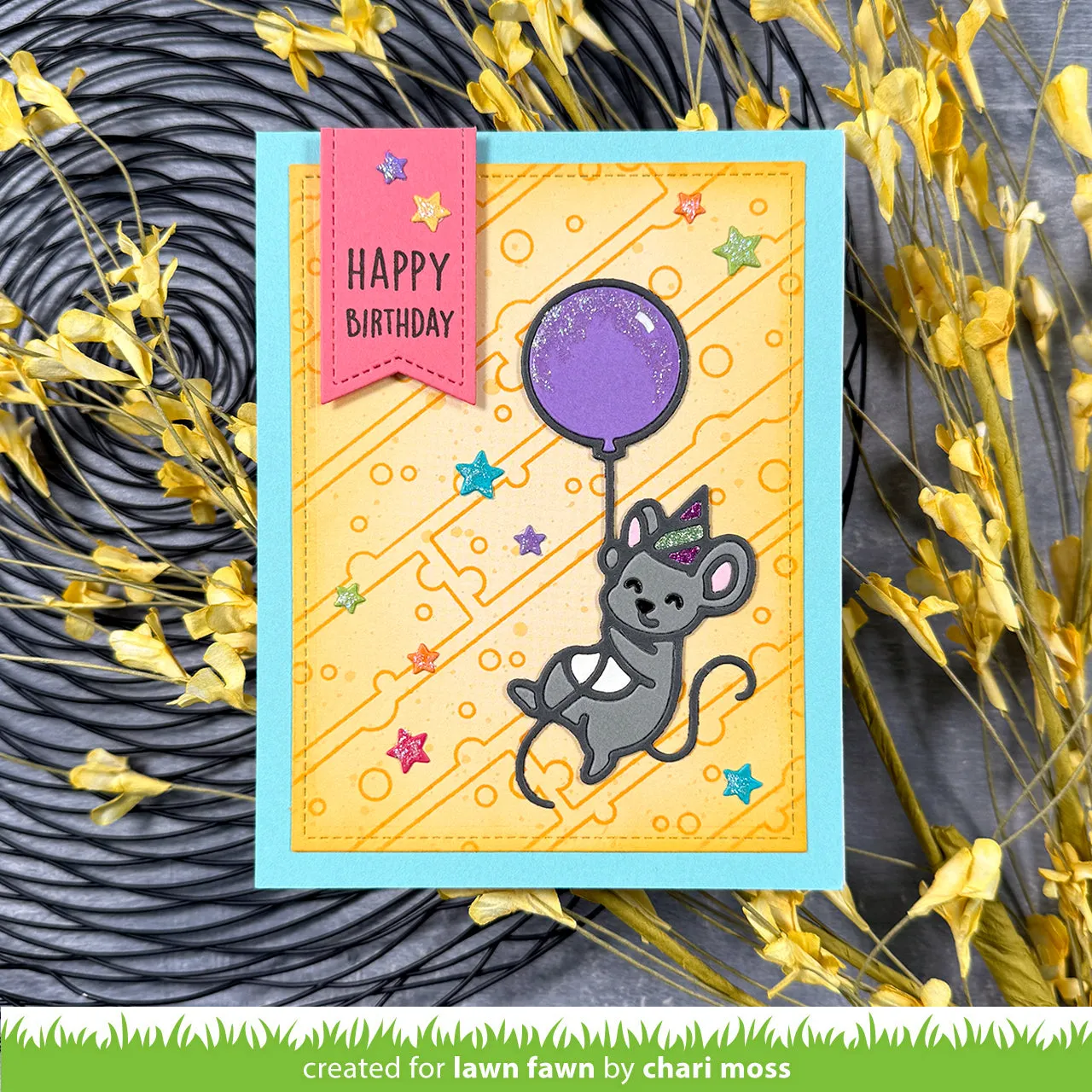 Lawn Fawn Party Mouse LF3732 Stanzschablone Maus 3-tlg.