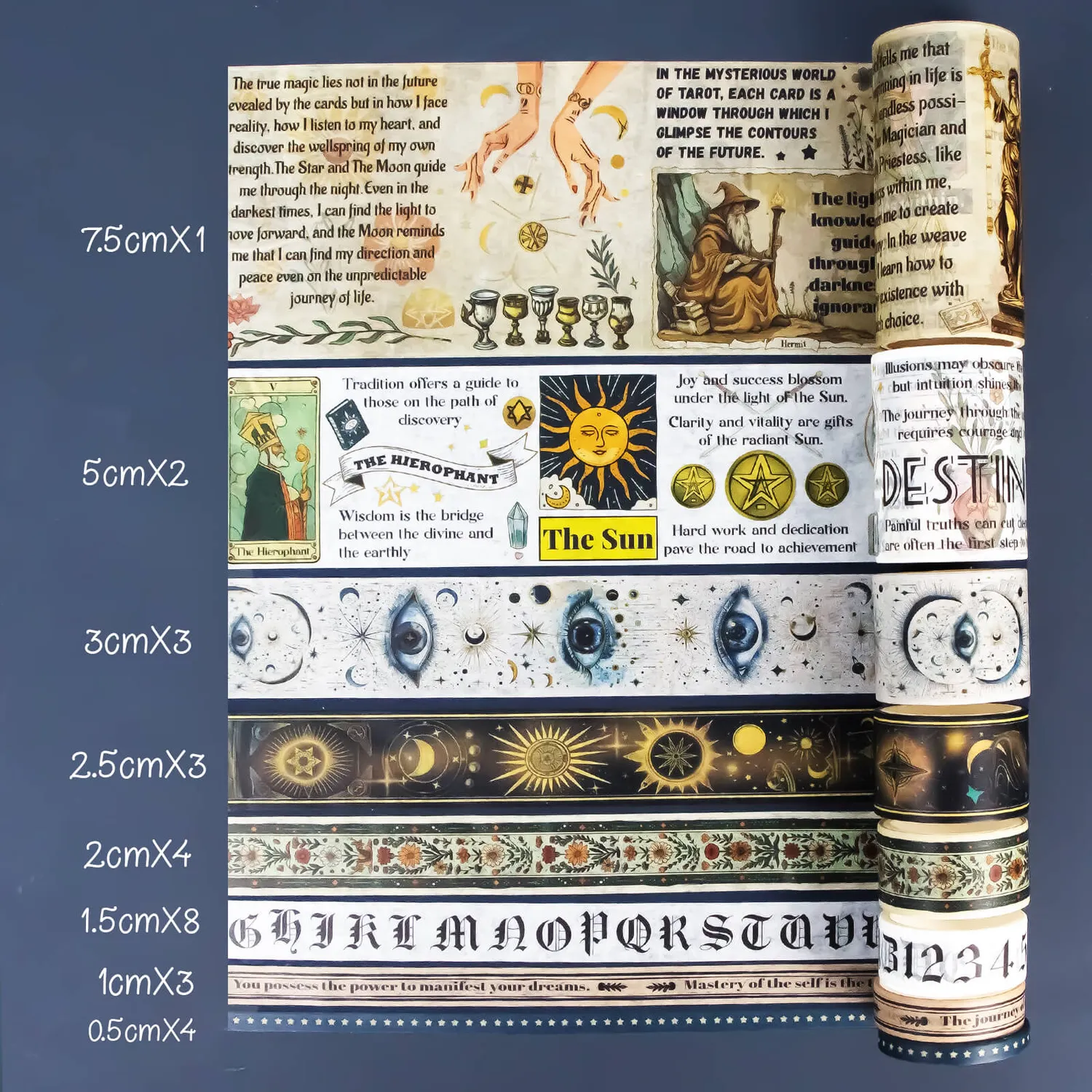Ieebee Tarot Washi Tape Set 29 Rollen Vintage Astrologie
