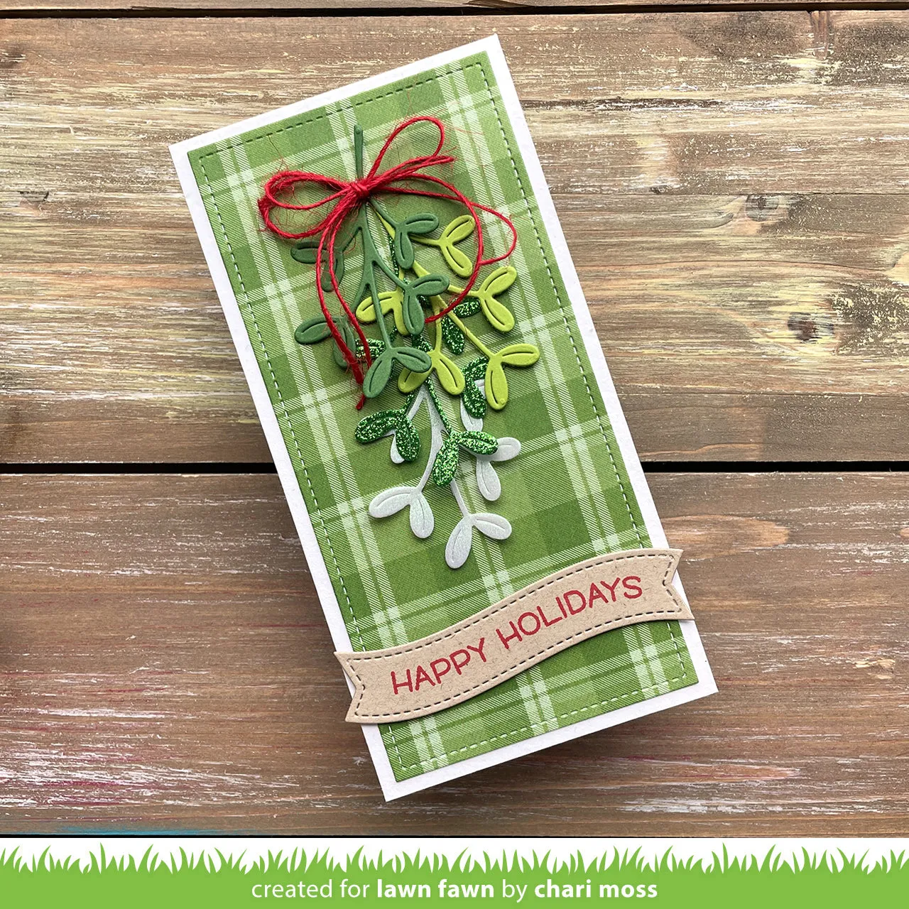 Lawn Fawn Merry Mistletoe Lawn Cuts Stanze Beeren