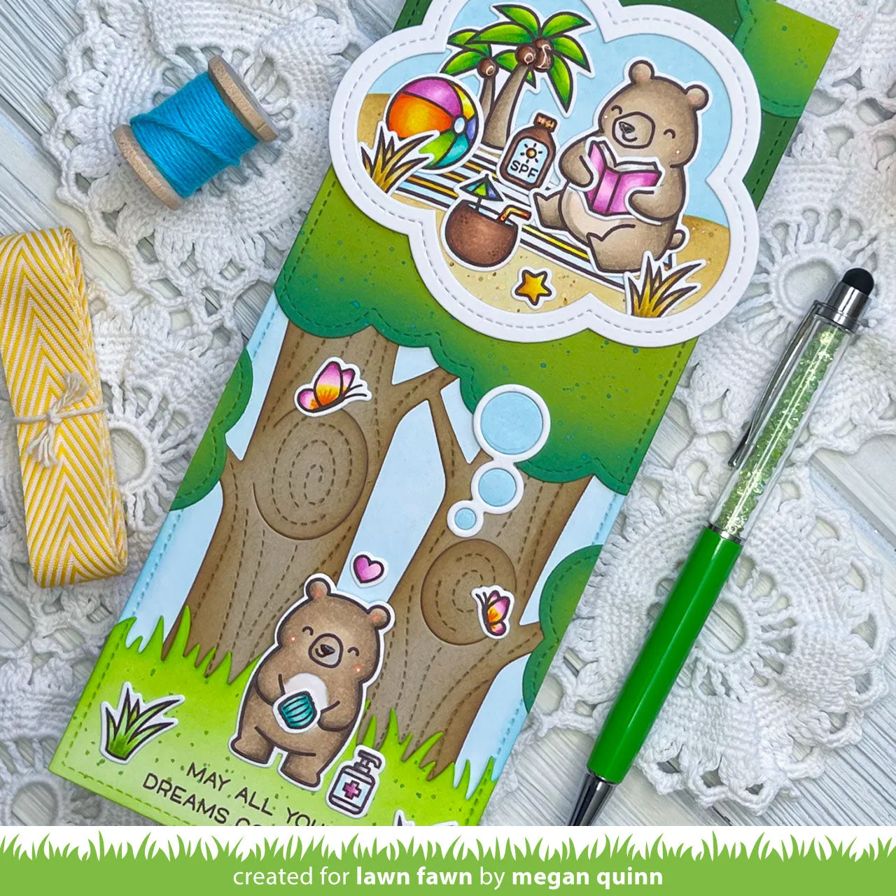 Lawn Fawn Stitched Thought Bubble Frames Lawn Cuts