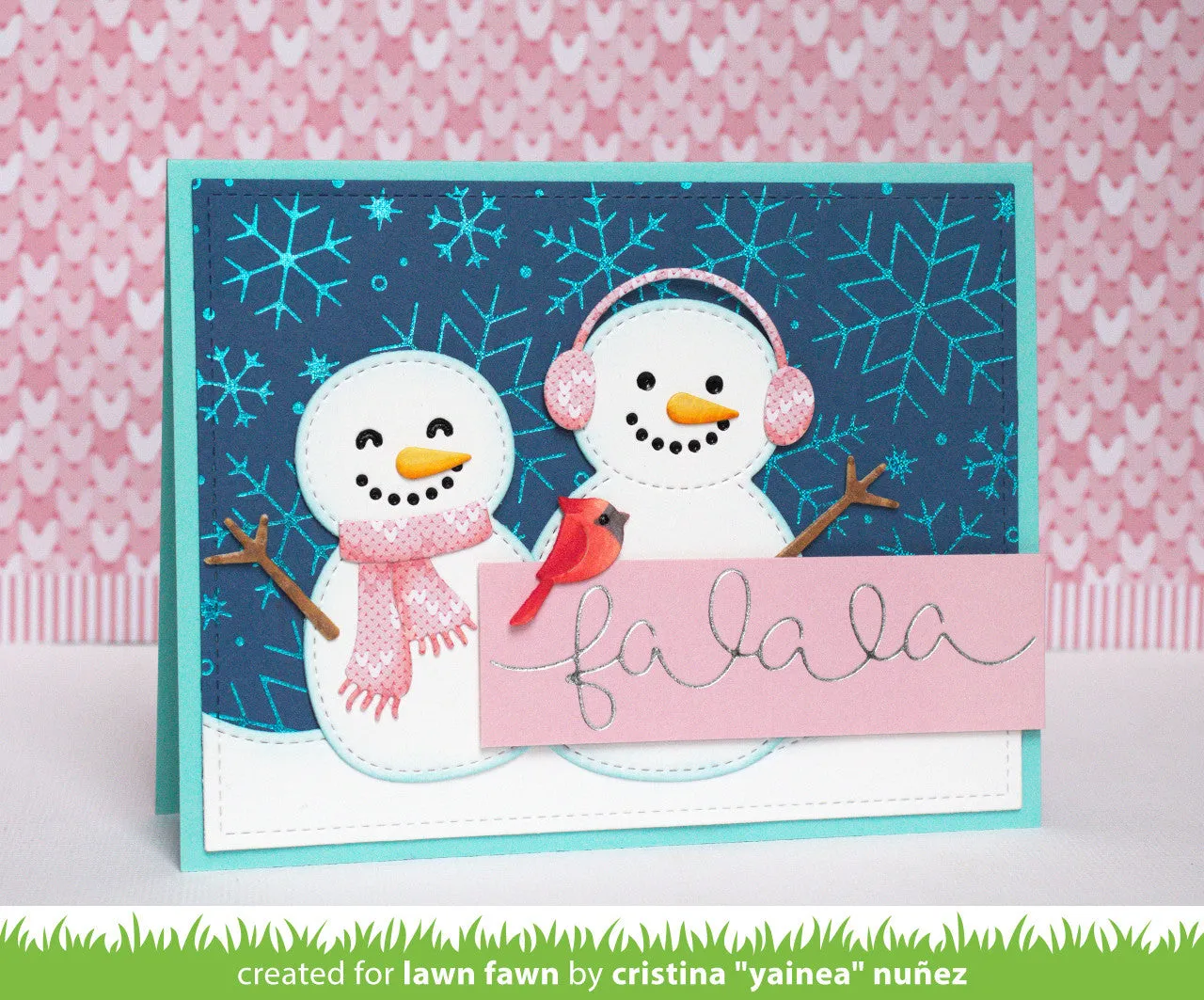 Lawn Fawn Snowflake Background Hot Foil Platte Winter