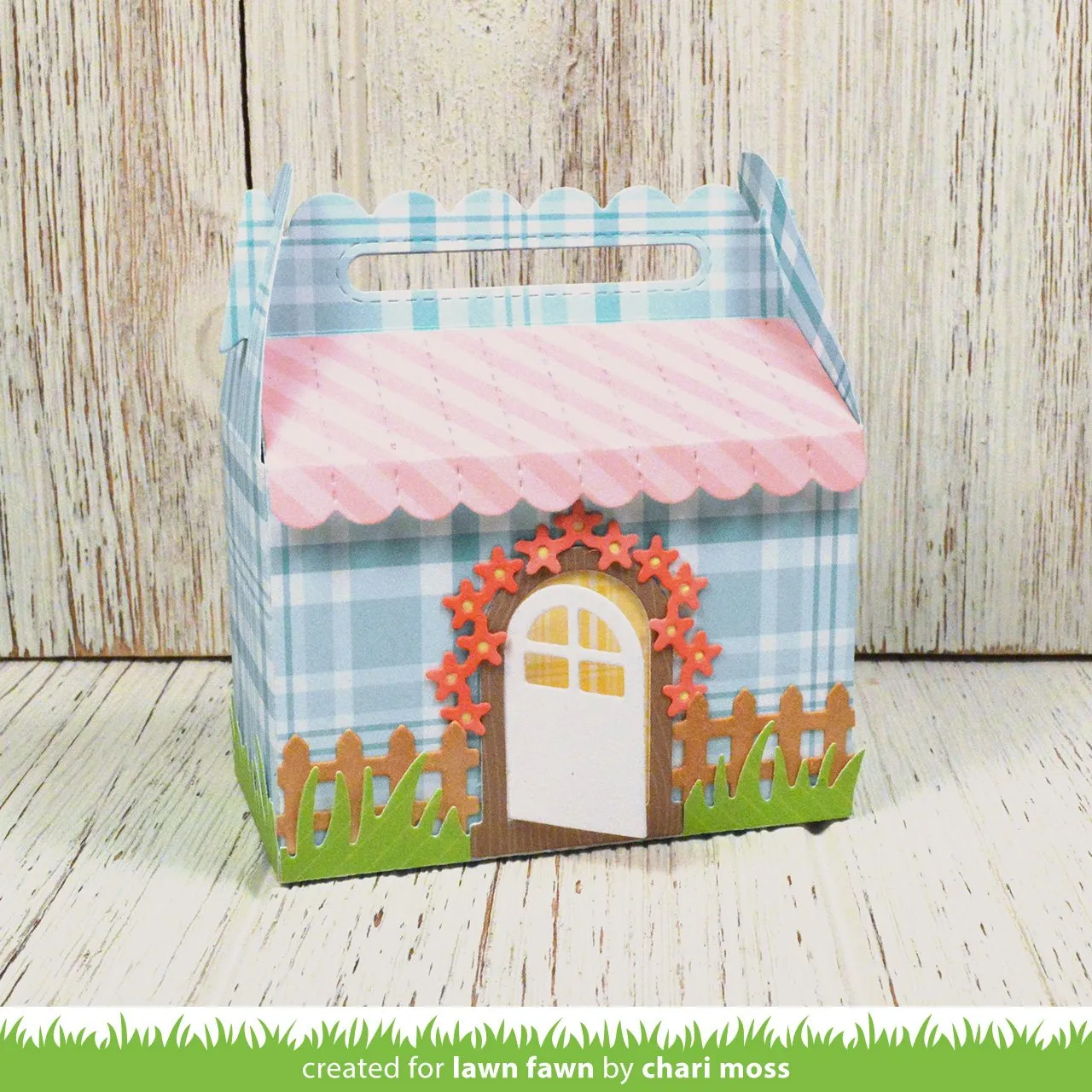 Lawn Fawn Scalloped Treat Box Spring House Stanze LF1609
