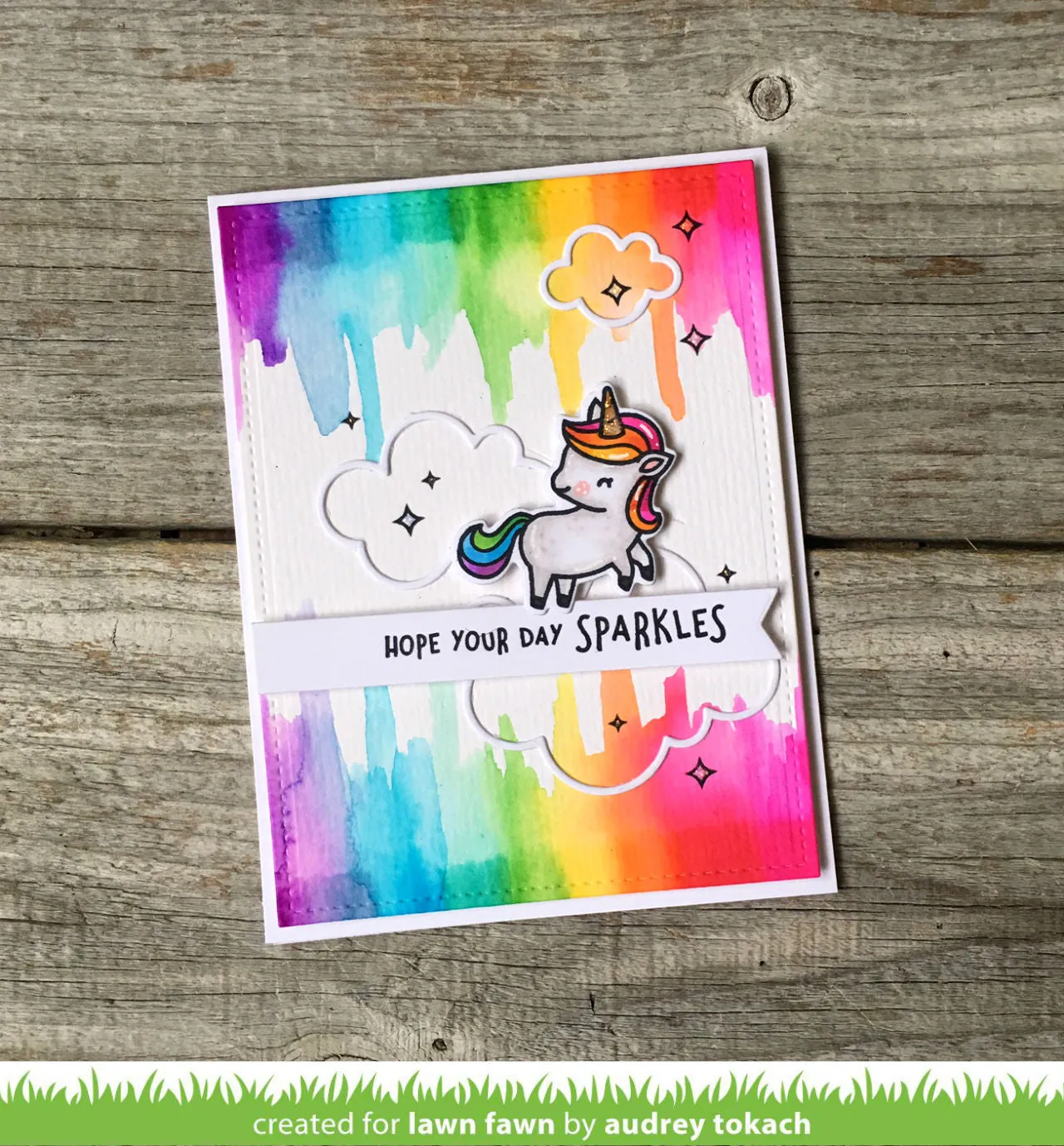 Lawn Fawn A Little Sparkle Stempel Einhorn