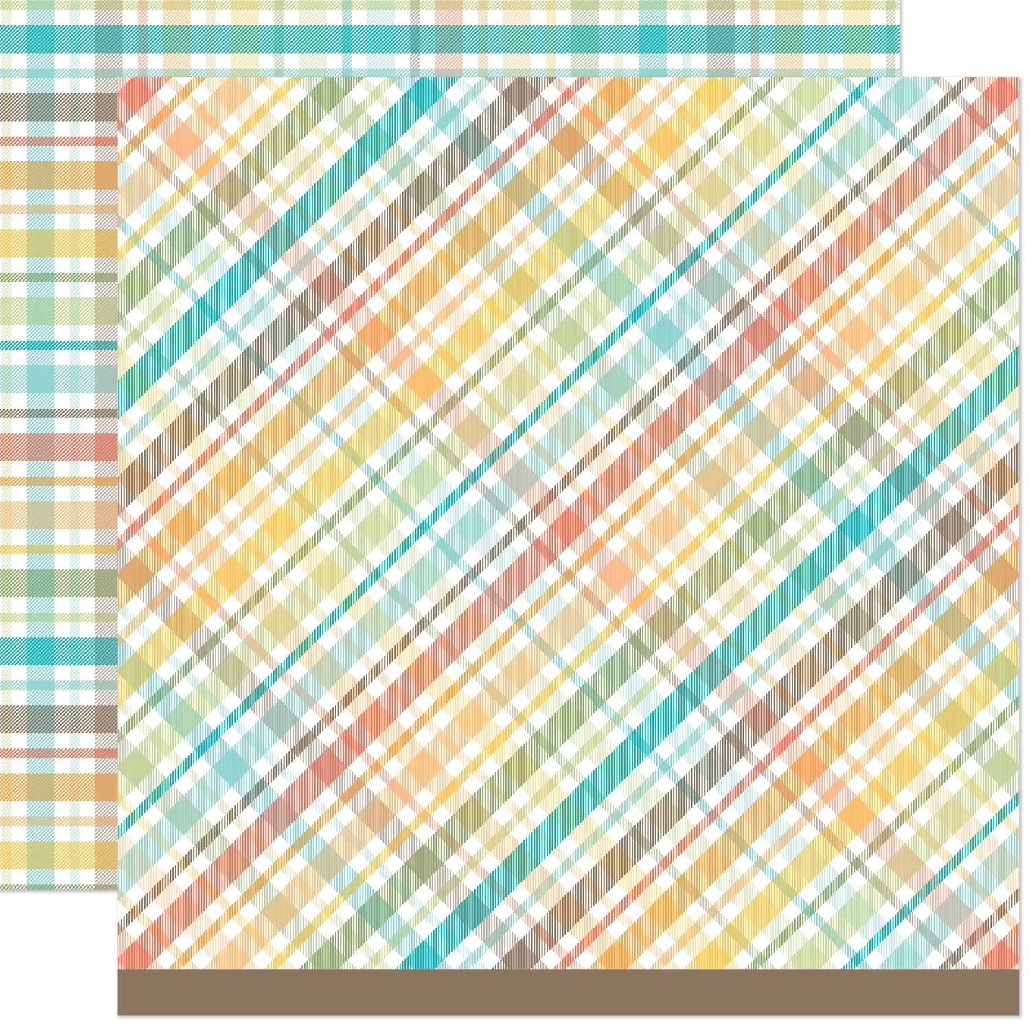 Lawn Fawn Apple Cider 12x12 Patterned Paper Flanell