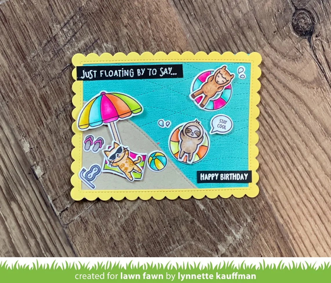 Lawn Fawn Lawn Cuts Stitched Ripple Backdrop Stanze Wellen