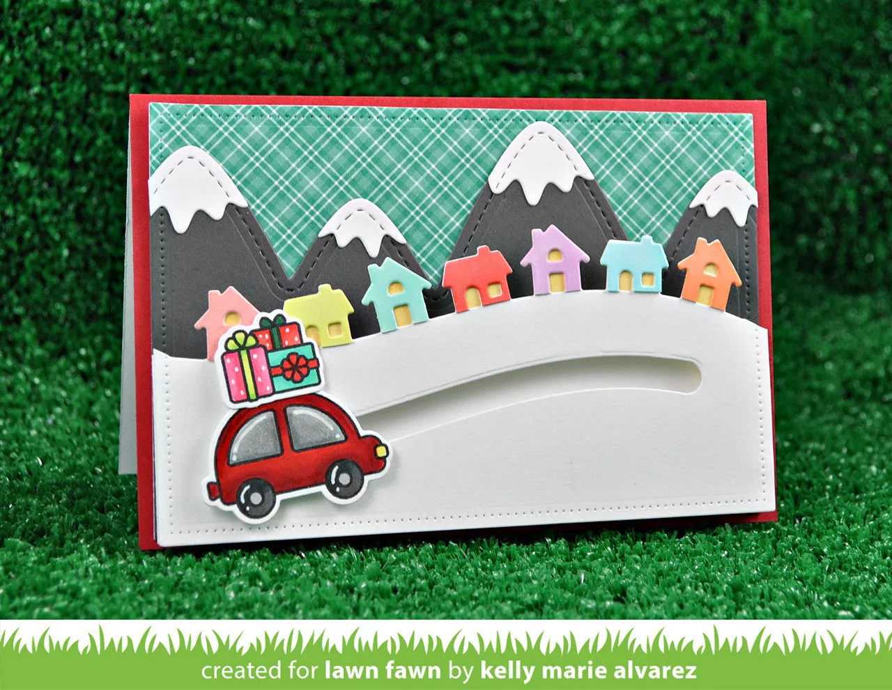 Lawn Fawn Little Town Border LF1233 Stanzen Häuser