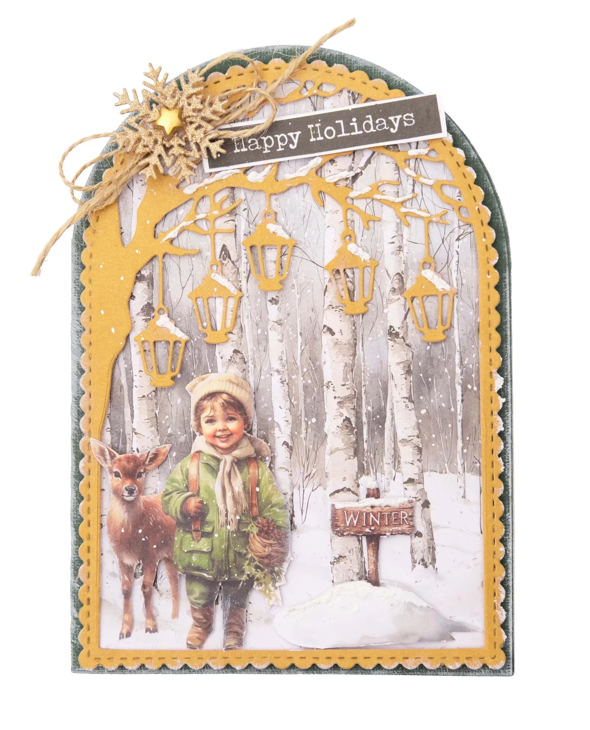 StudioLight Christmas Forest Trees and Snow Stanzschablone