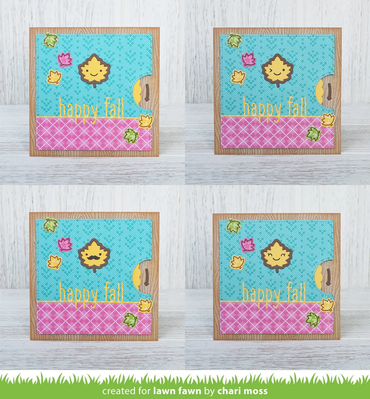 Lawn Fawn Reveal Wheel Fall Leaf Stanzschablone Herbst