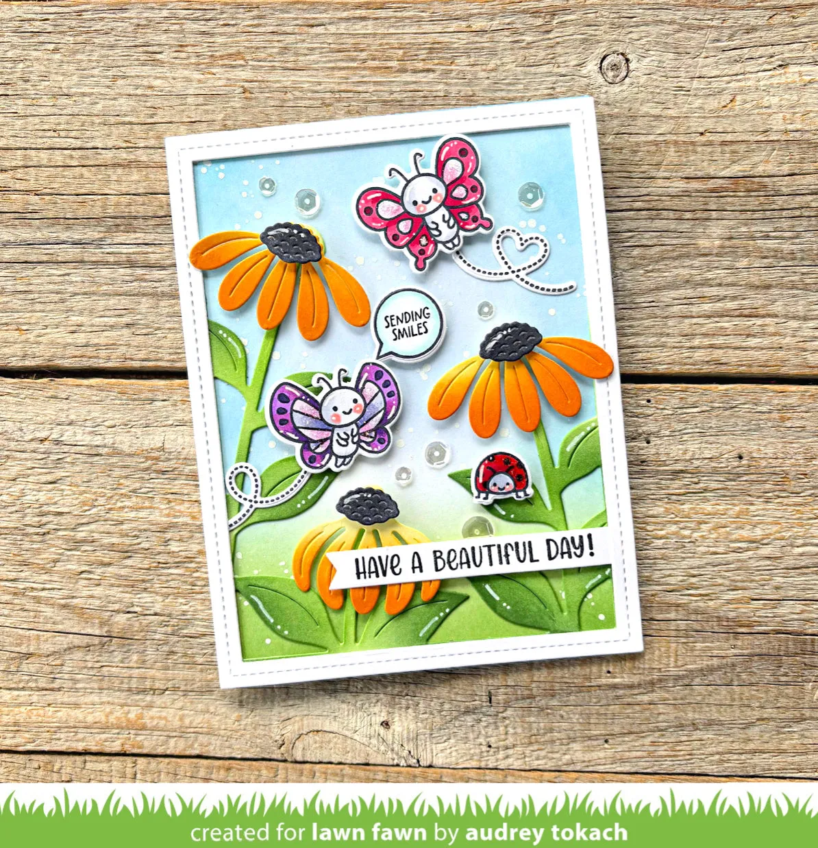 Lawn Fawn Big Blossom Backdrop Portrait LF4051 Stanzen Blumen