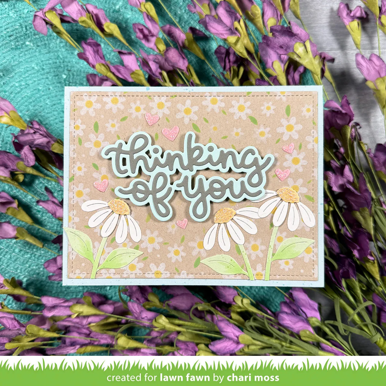 Lawn Fawn Spring Flowers LF4100 Schablonen 3er Blumen