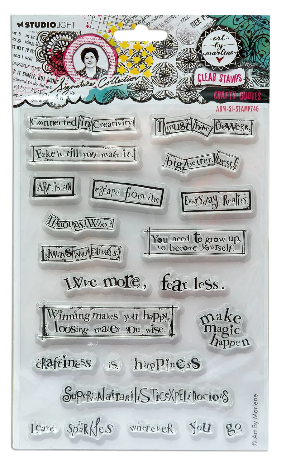 StudioLight Art by Marlene Stempel Crafty Quotes Clear