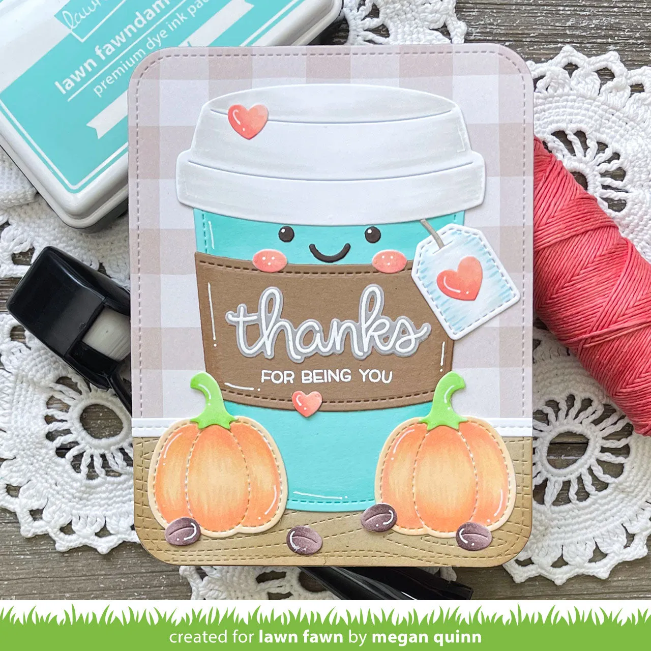 Lawn Fawn Coffee Cup Gift Card Holder LF3514 Stanzen