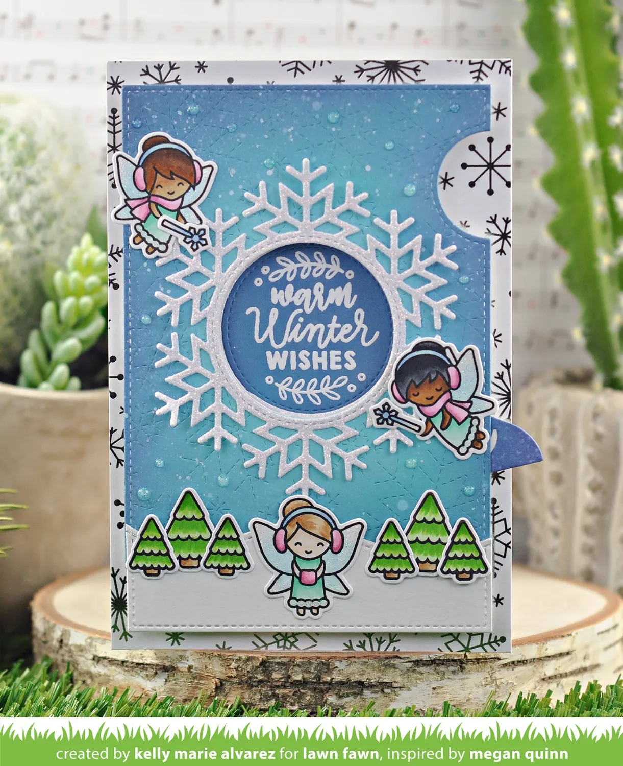 Lawn Fawn Magic Iris Snowflake Add-On Stanzen Winter
