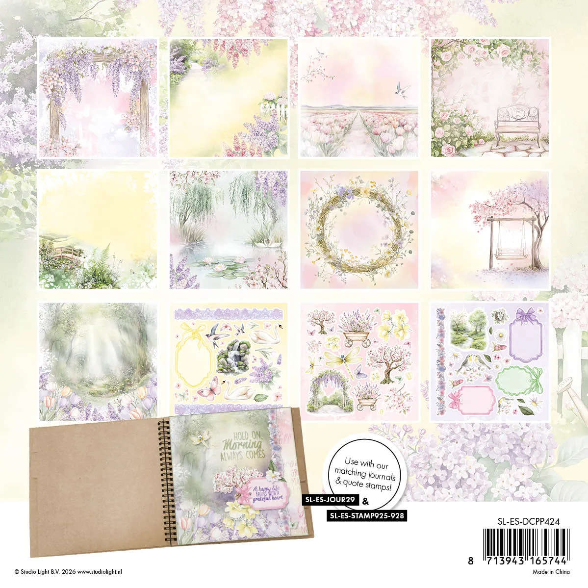 StudioLight Essentials Pastel Blossom Designpapier Block 36 Blatt