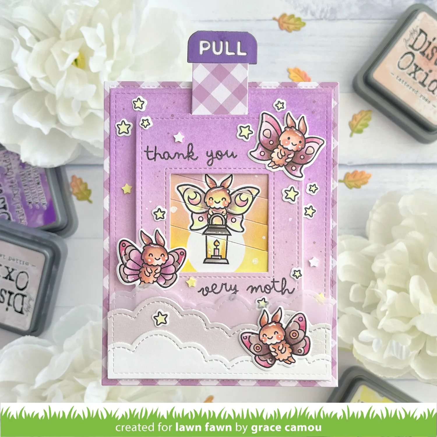 Lawn Fawn I Like Cute Moths Clear Stamps Motten