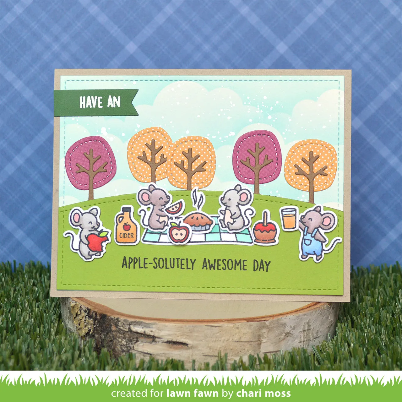 Lawn Fawn Simple Stitched Tree Border LF2963 Stanze 15,2cm