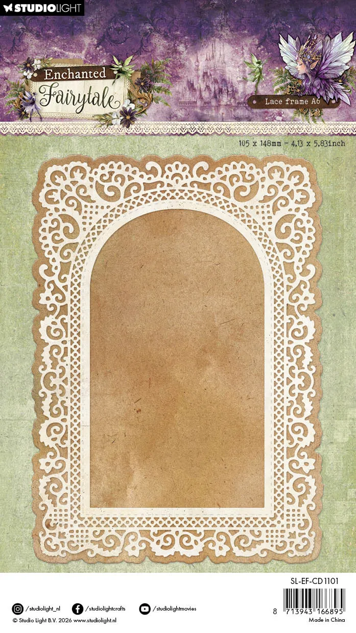Studio Light Enchanted Fairytale Lace Frame A6 Stanzschablone Spitze