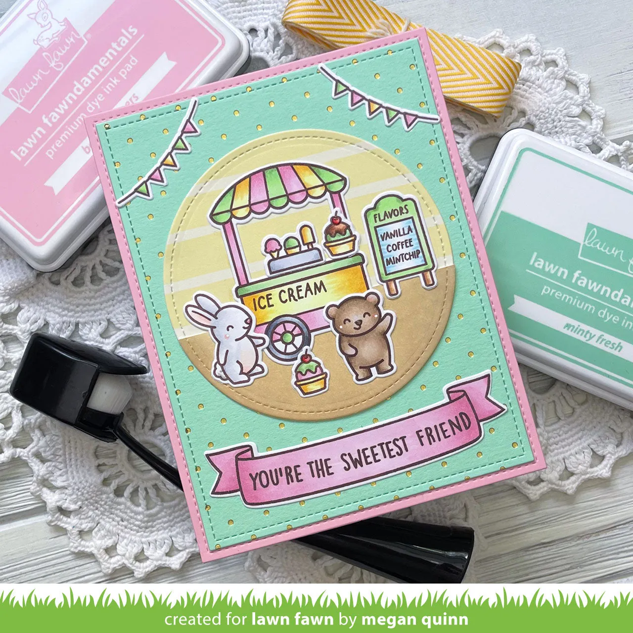 Lawn Fawn Itsy Bitsy Polka Dot Hotfoilplatte Hintergrund