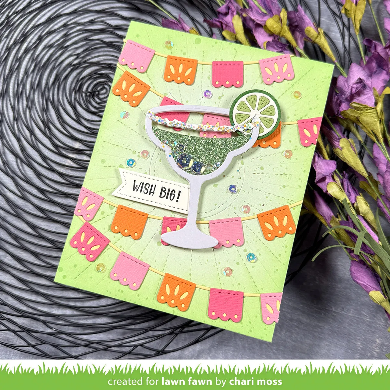 Lawn Fawn Lawn Cuts Build-A-Drink Margarita Stanzschablone