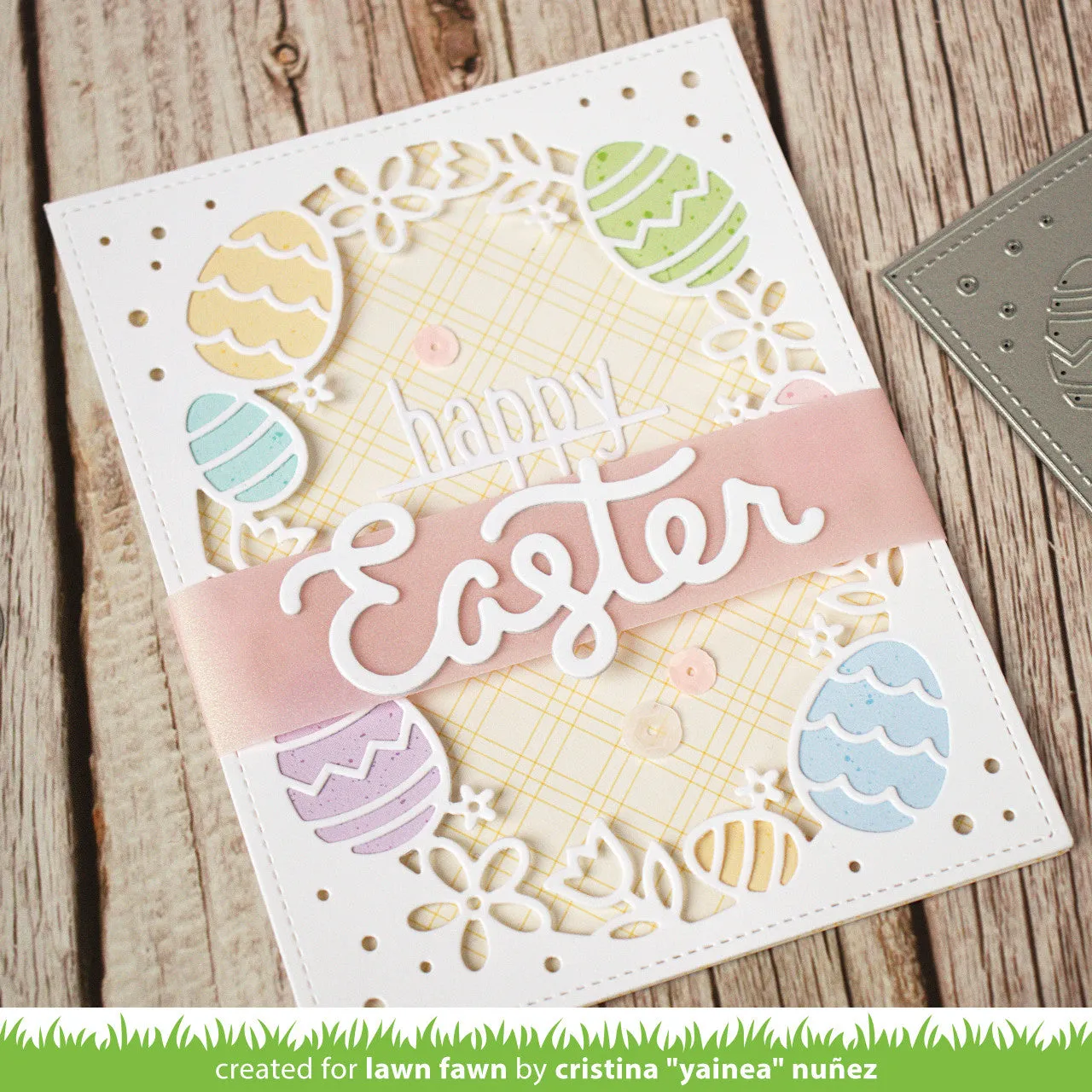 Lawn Fawn Scripty Easter Stanzen Wort Ostern