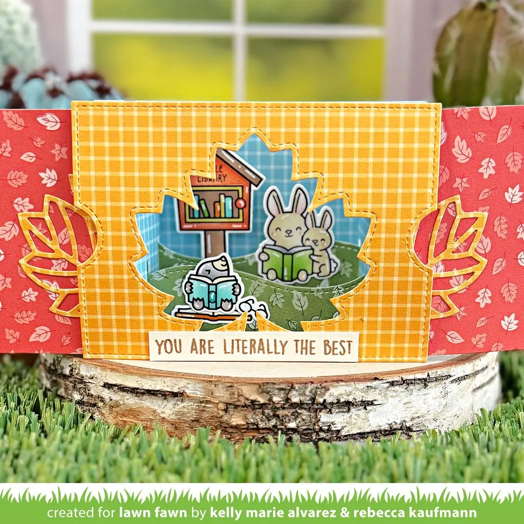 Lawn Fawn Ta-Da! Diorama Maple Leaf Stanzschablone Ahornblatt