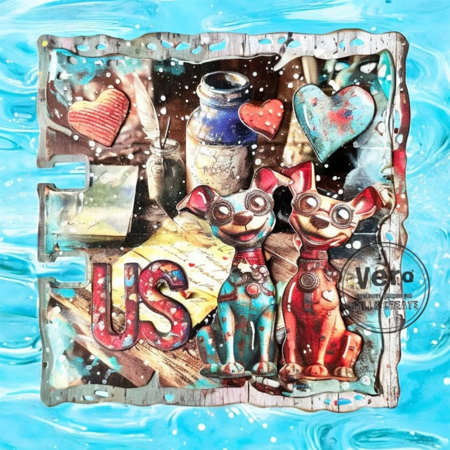 AALL and Create MT-125 Quill & Heart Washitape 25mm 10m
