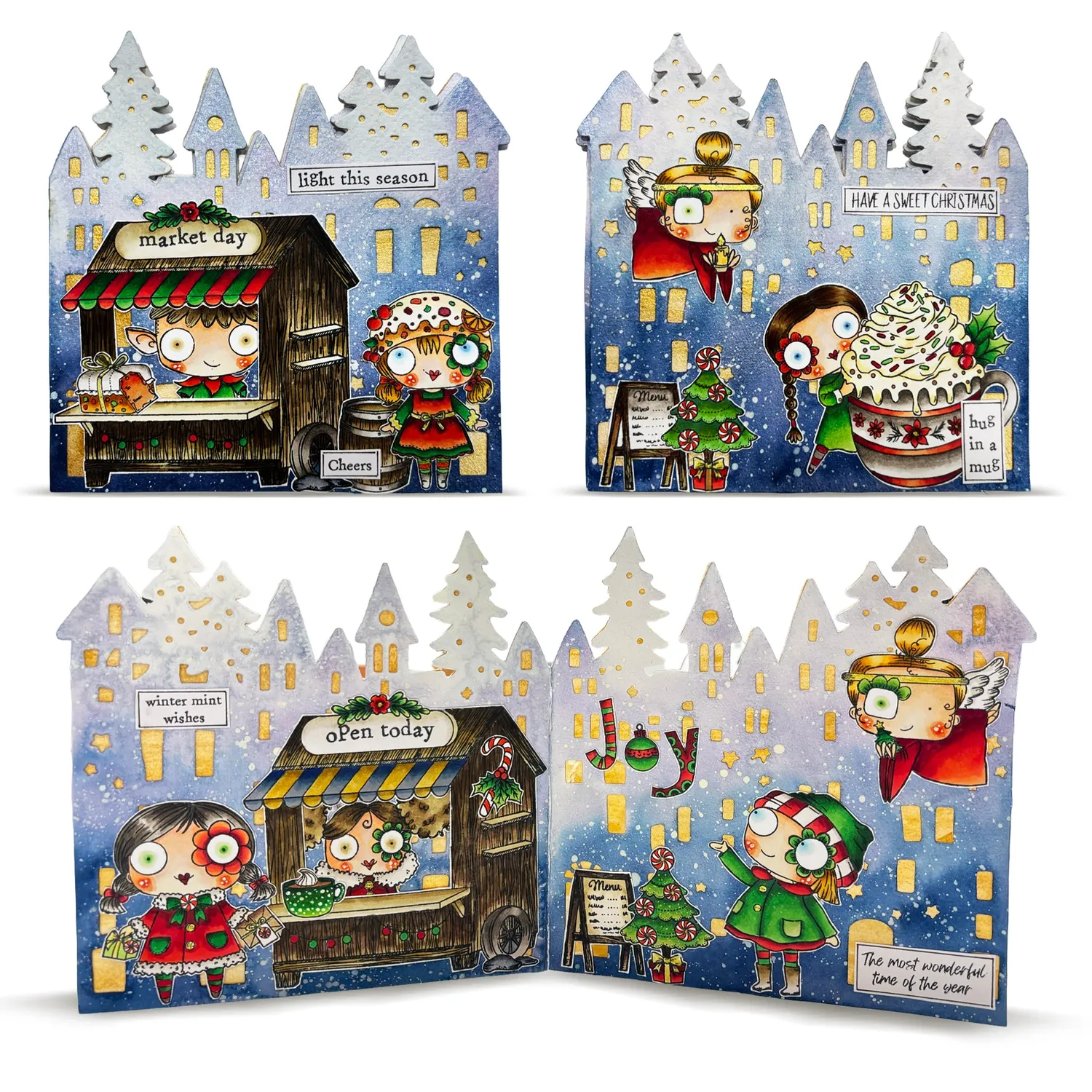 AALL and Create Janet Klein Season Of Sparkle Stempelset 12er A7 Weihnachten