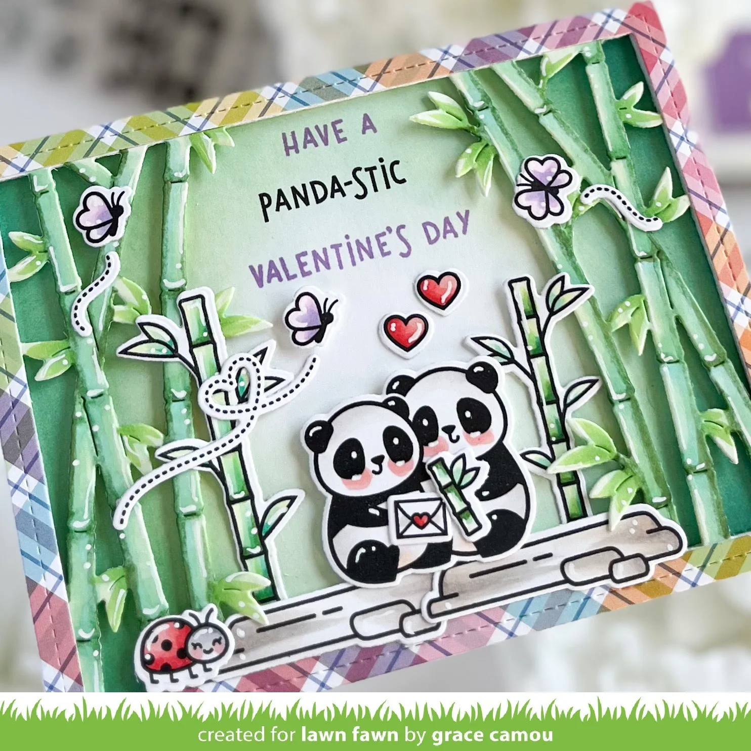 Lawn Fawn Bamboo Forest Backdrop Stanzformen Bambus