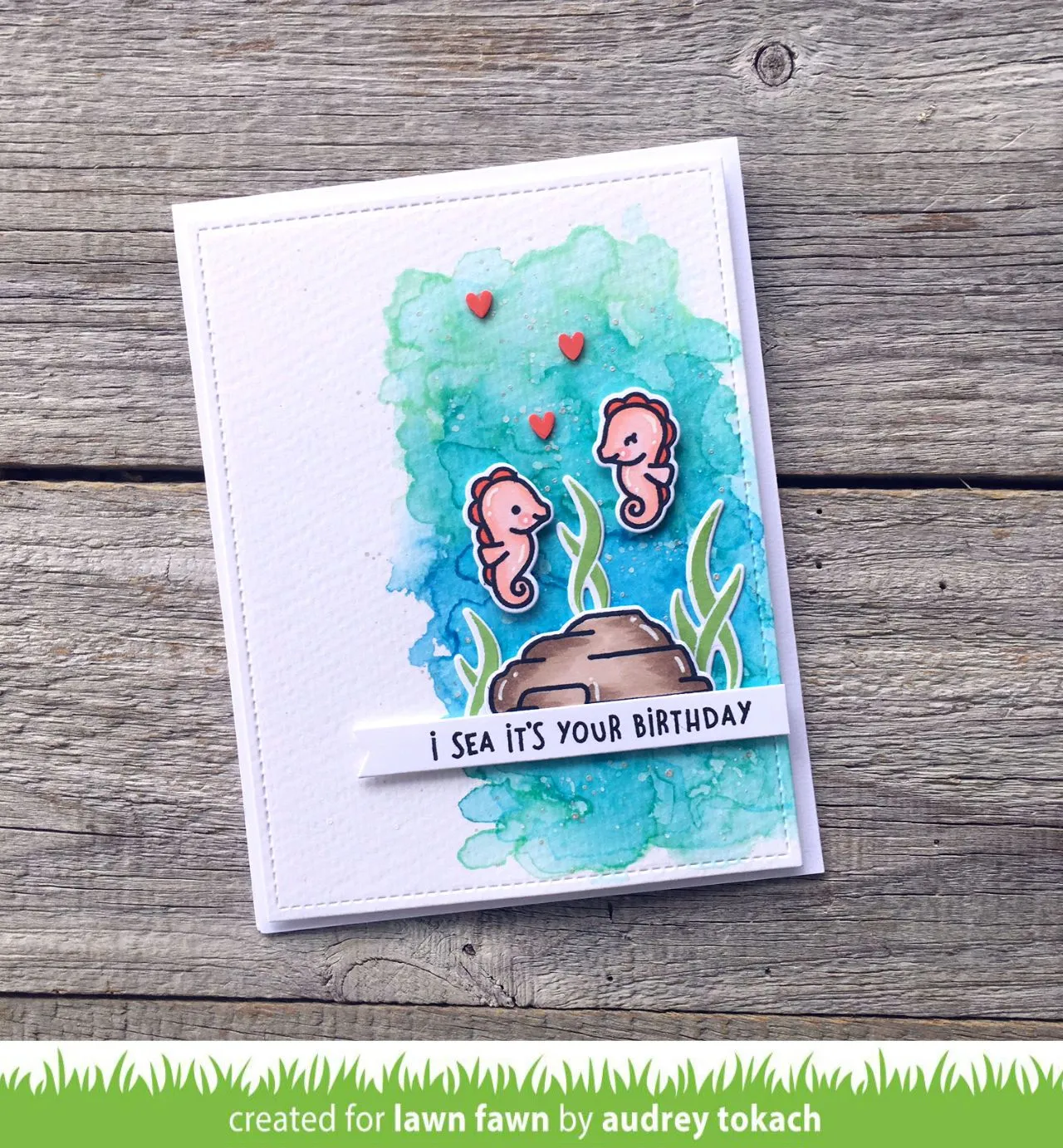 Lawn Fawn Seahorsin Around Clear Stamps Geburtstag Mini-Set
