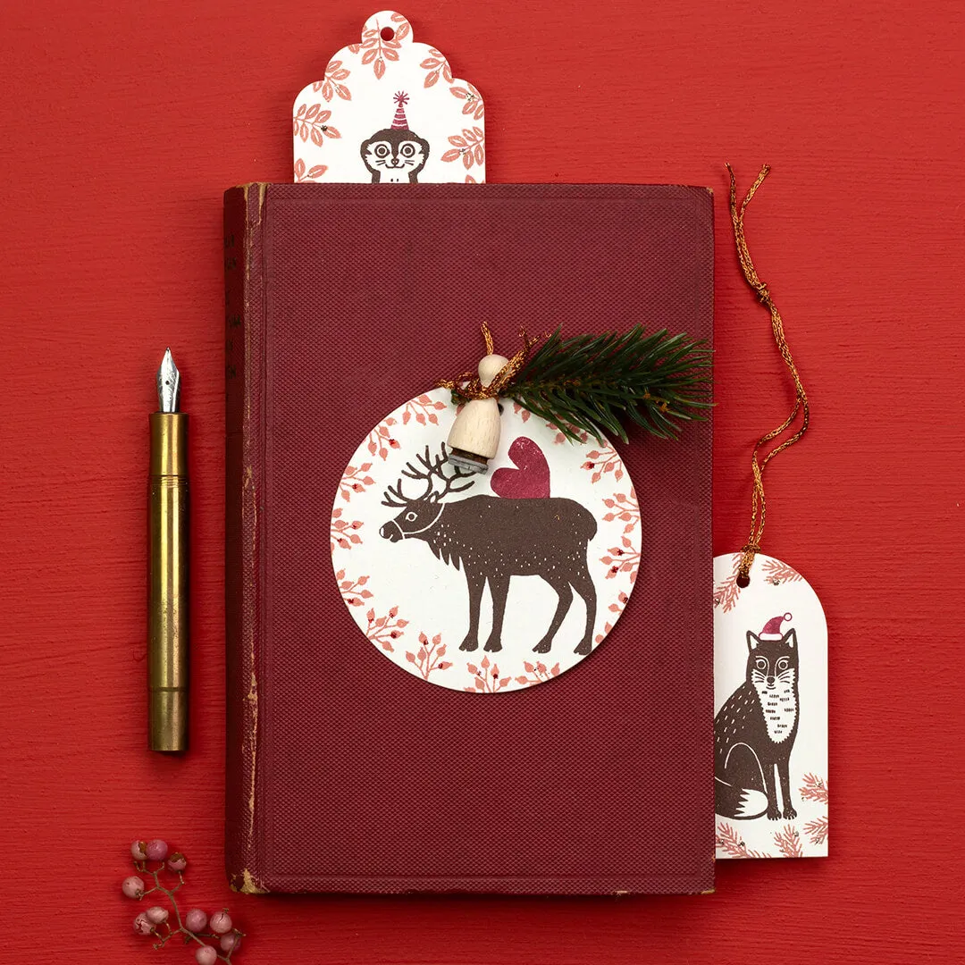 Perlenfischer Rentier Stempel 50x53 mm Waldtier Weihnachten