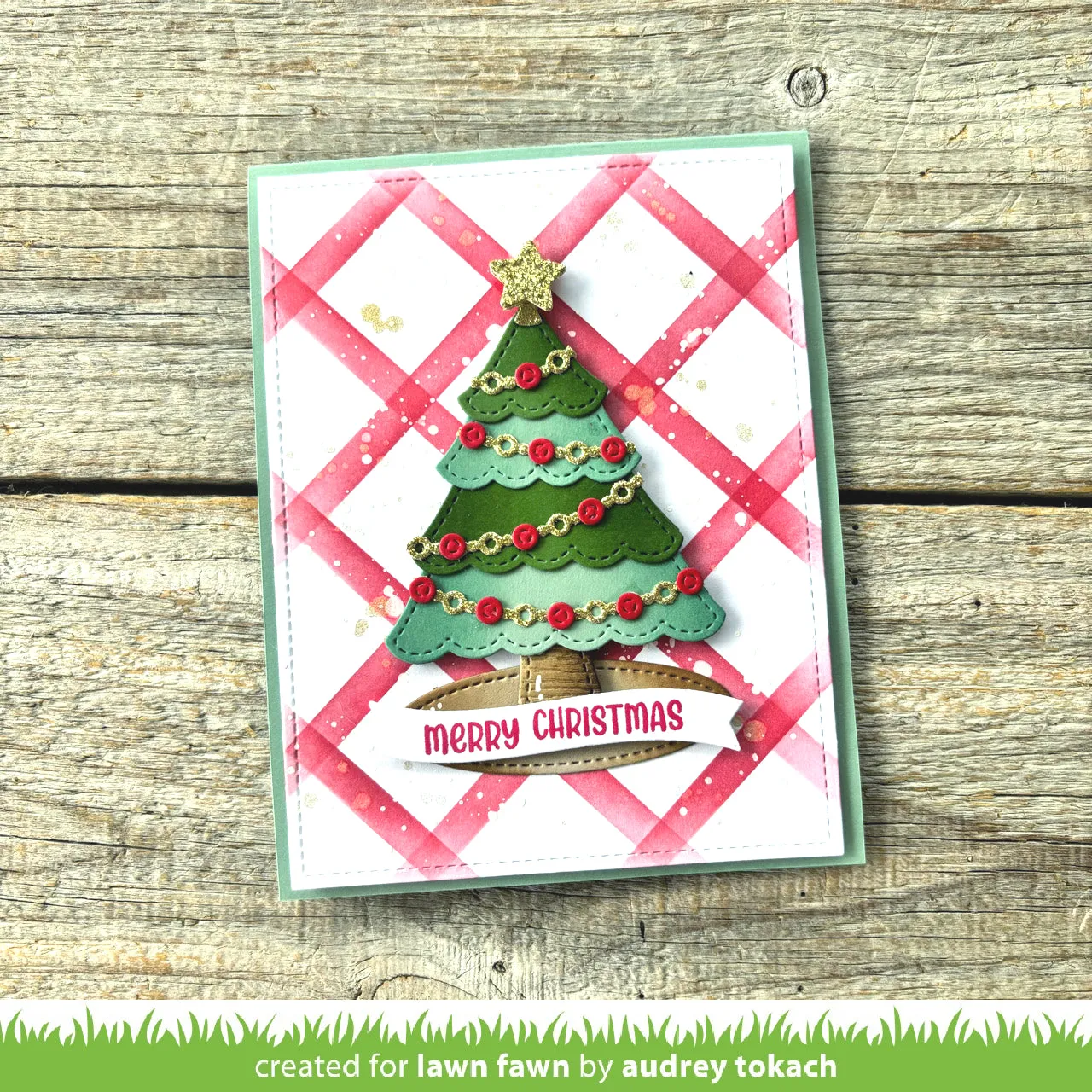Lawn Fawn Peppermint Stripes Stencils Zuckerstange 6x6