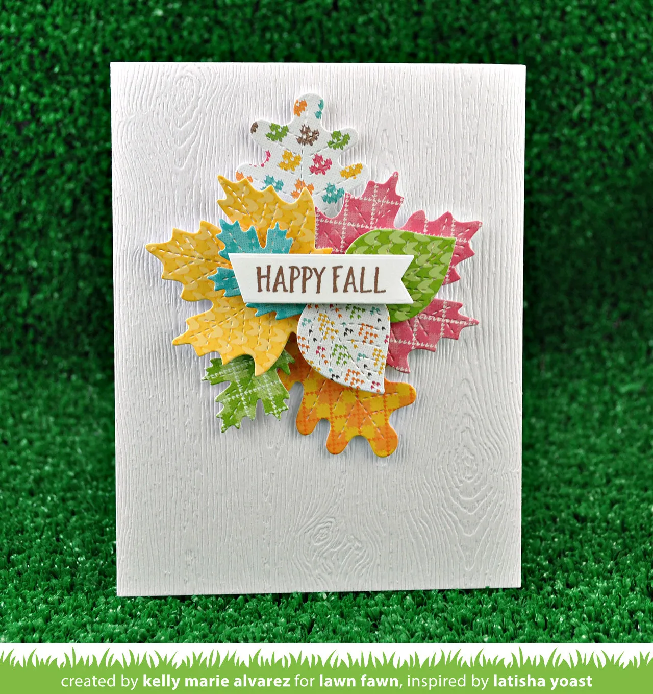 Lawn Fawn Lawn Cuts Stitched Leaves Stanzschablonen 4tlg Herbst