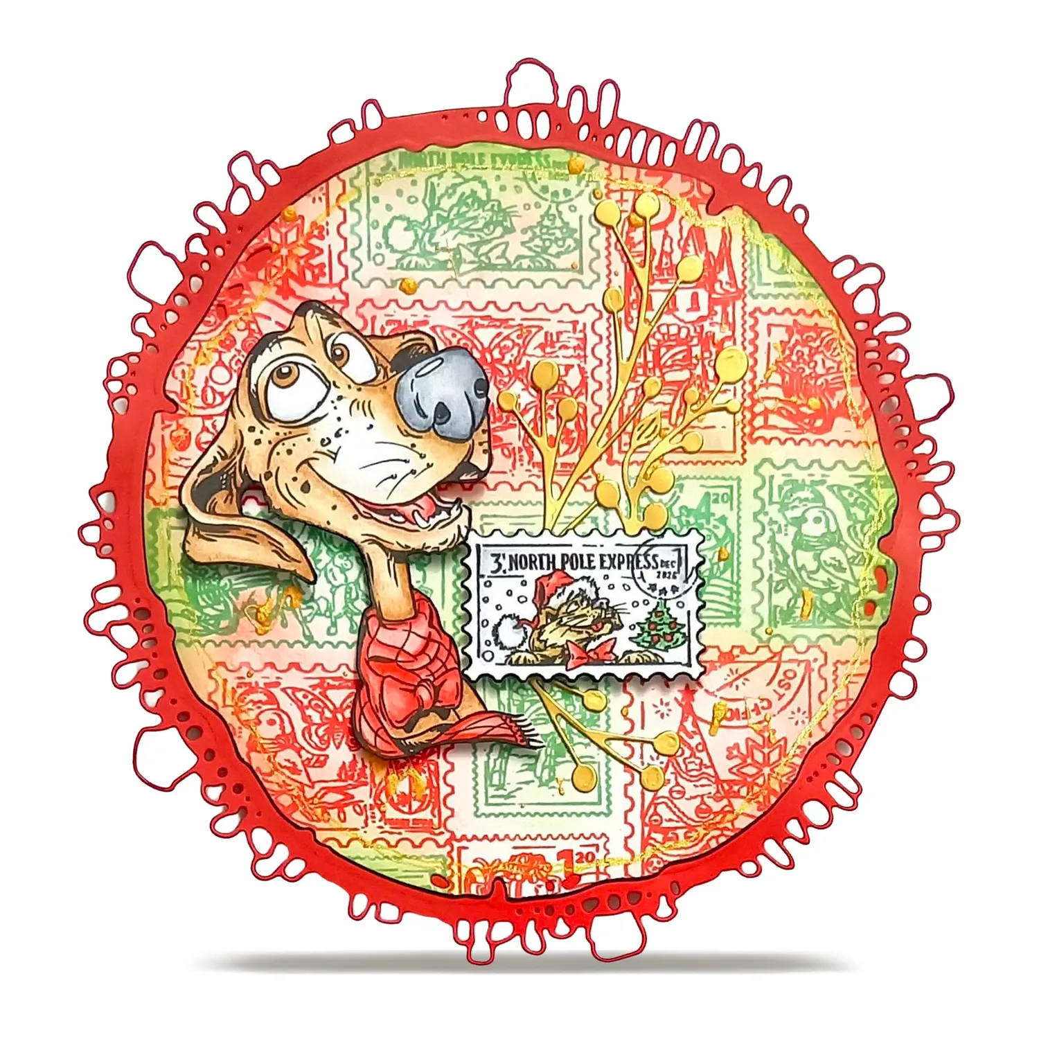 AALL and Create Merry Wishes Stempelset A6 3-teilig Weihnachten