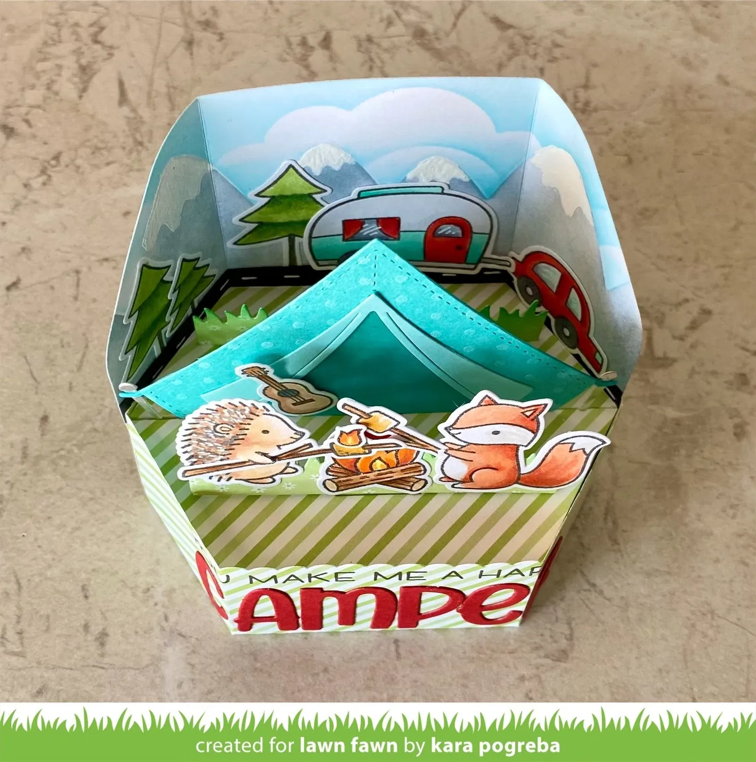 Lawn Fawn Platform Pop-Up Add-On Stanzschablonen interaktiv