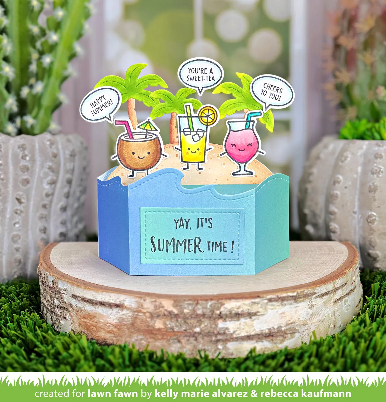 Lawn Fawn Platform Pop-Up Palm Tree Stanzschablonen 5er