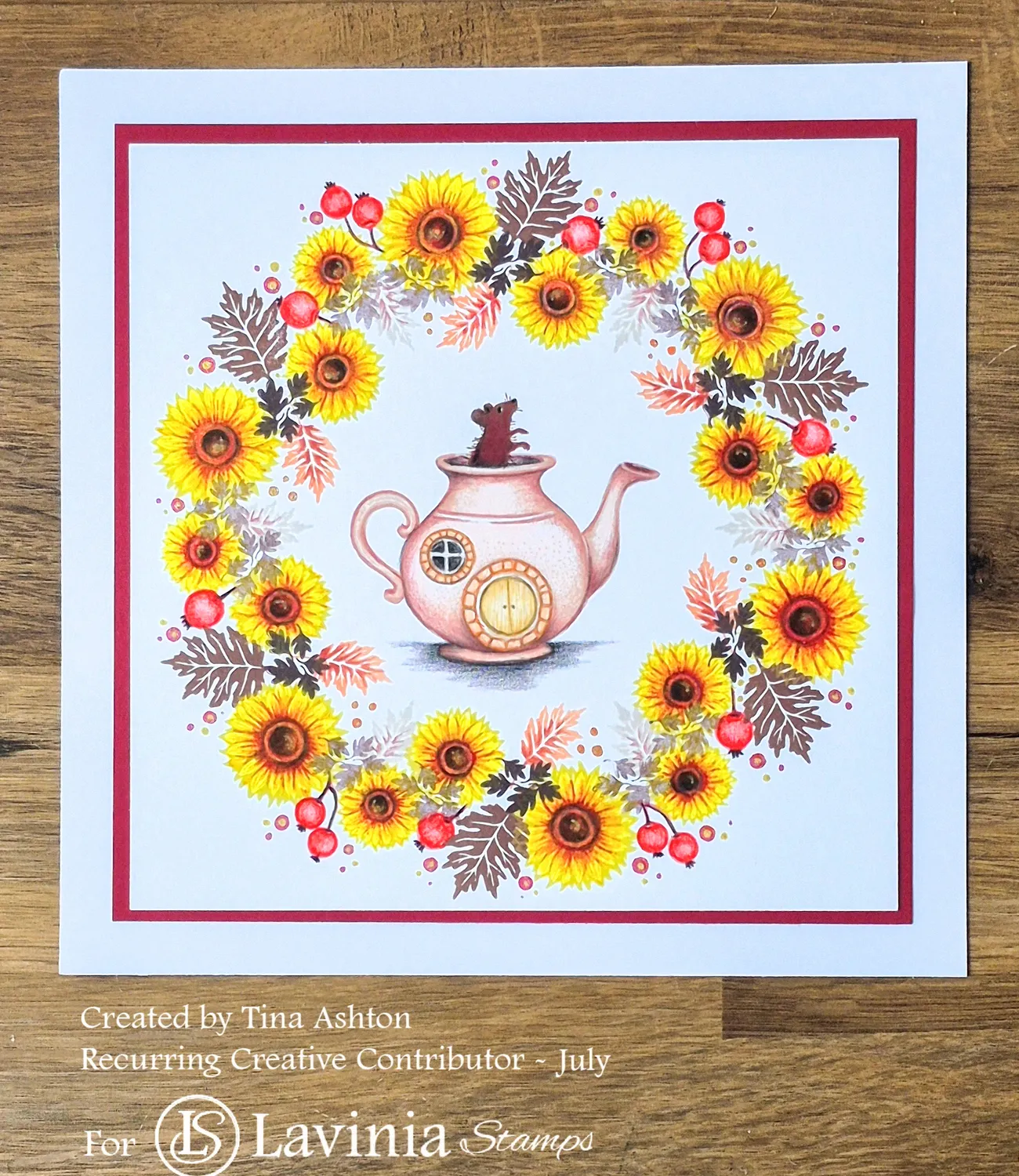 Lavinia Stamps Red Oak Leaf Stempel Eichenblatt Photopolymer