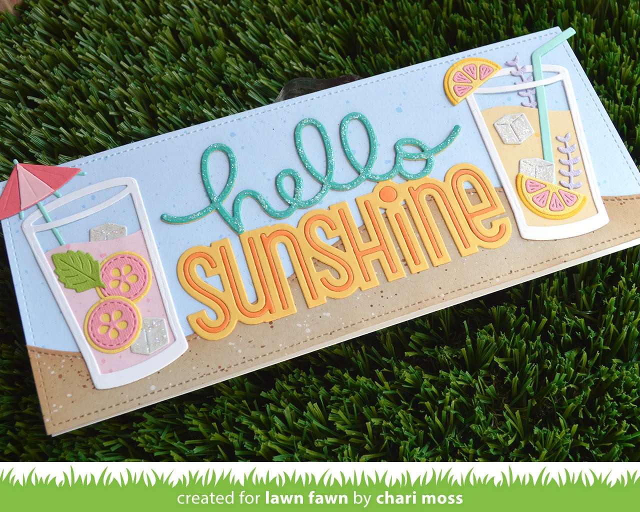 Lawn Fawn Giant Hello Sunshine Stanzschablone