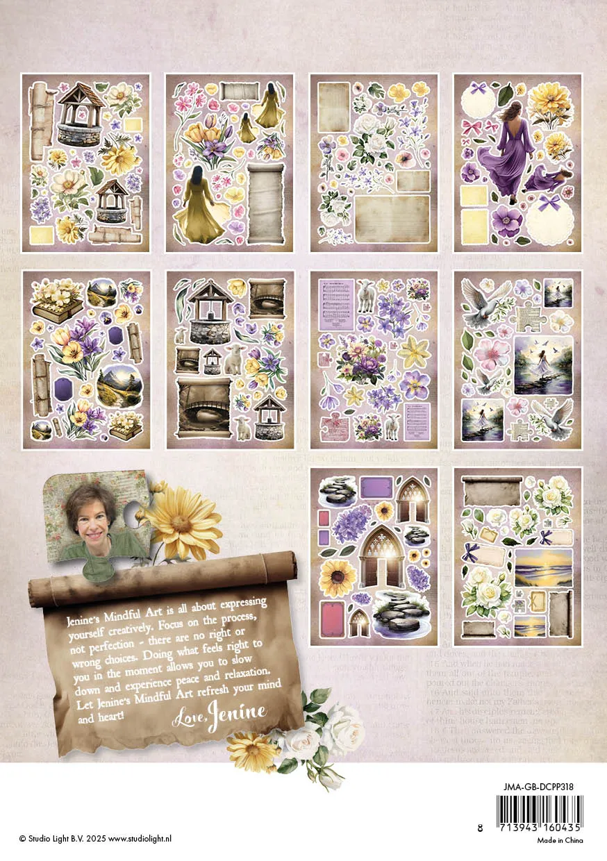 Jenine's Mindful Art Growing Blooming Die-cut Papierblock 20 Blatt