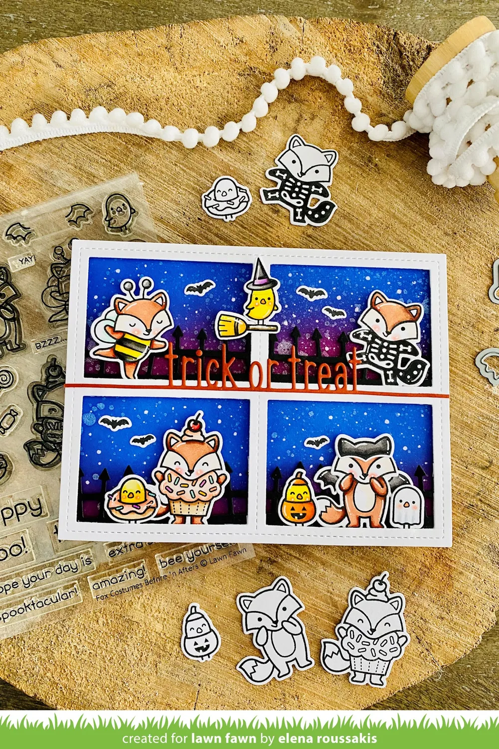 Lawn Fawn Trick or Treat Line Border Stanzschablone