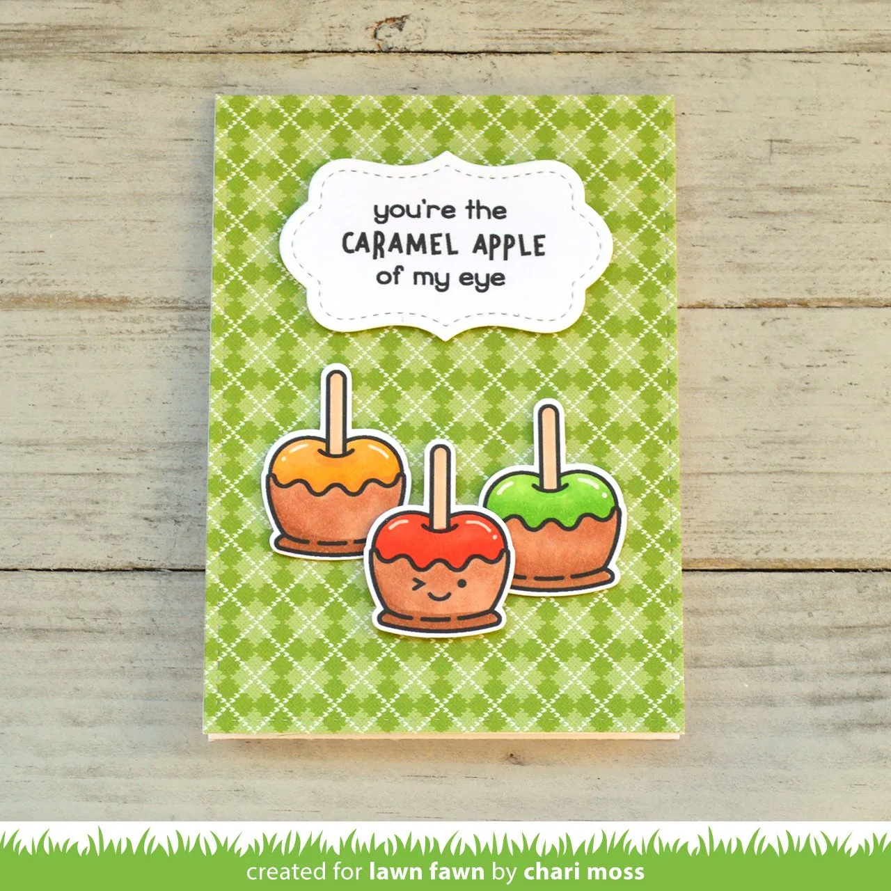 Lawn Fawn Caramel Apple Clear Stamps Stempelset Mini