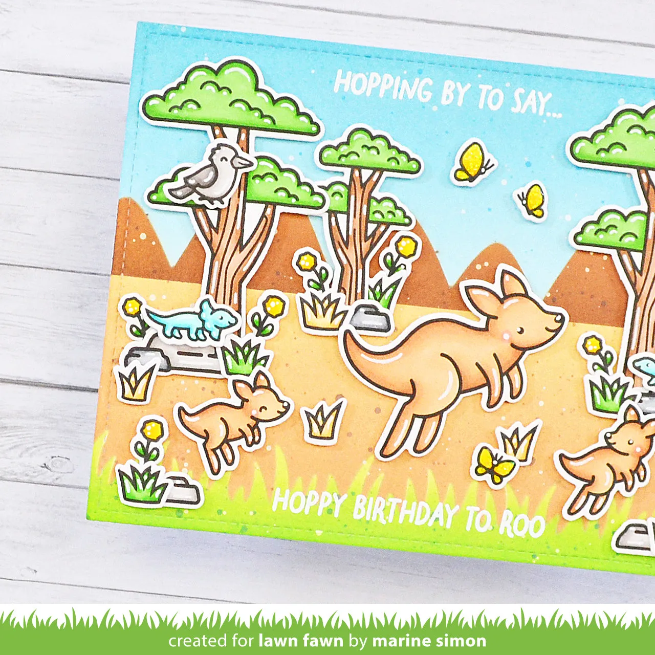 Lawn Fawn Kanga-rrific Stempelset Känguru Muttertag