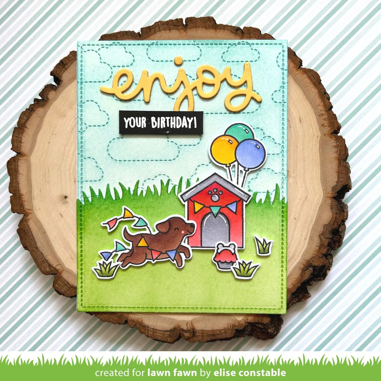 Lawn Fawn Scripty Enjoy LF3186 Stanzschablone Schreibschrift